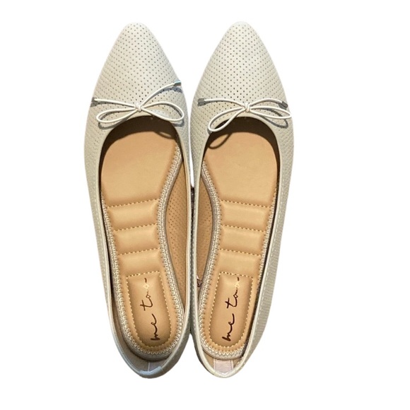 POINTED TAUPE FLATS SIZE 8 - Picture 1 of 8